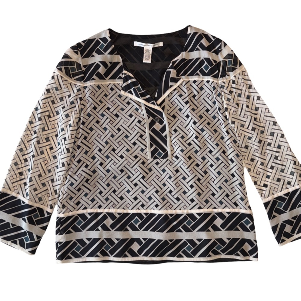 Diane von Furstenberg Silk Blouse - Small